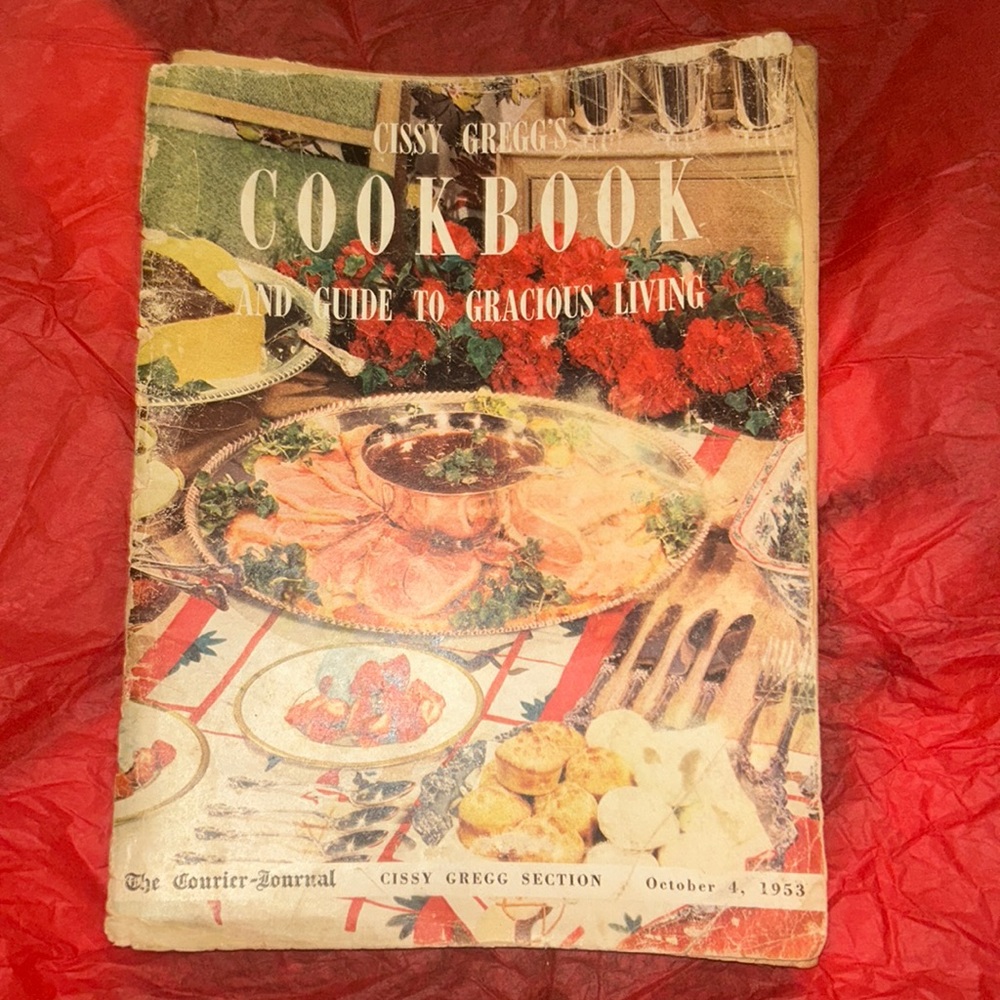 October 4, 1953 edition of Cissy Greg’s cookbook
